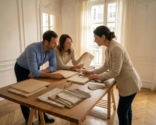 Choix des matériaux avec votre architecte dédié